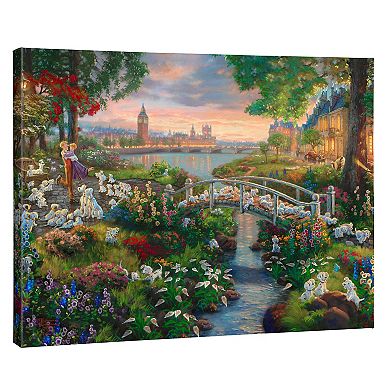 Thomas Kinkade 24" x 30" Disney's 101 Dalmatians Canvas Wall Art