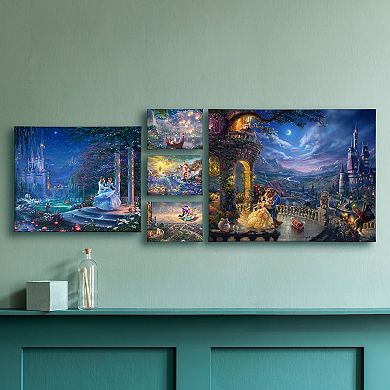 Disney Princesses Thomas Kinkade 5-Piece Canvas Wall Art Set