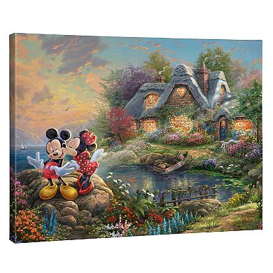 Disney's Mickey Mouse & Friends Thomas Kinkade Mickey & Minnie Sweetheart Canvas Wall Art