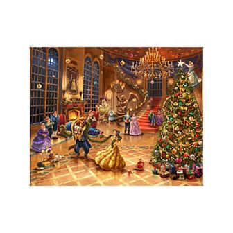 Disney's Beauty and the Beast Thomas Kinkade Ballroom Scene Canvas Wall Art