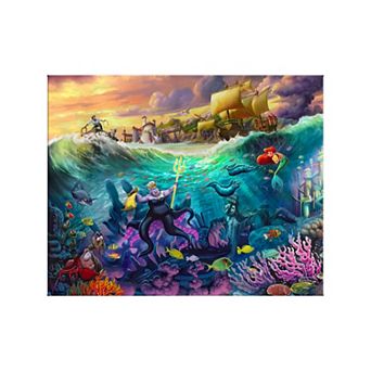 Disney's The Little Mermaid Thomas Kinkade Ursula Canvas Wall Art