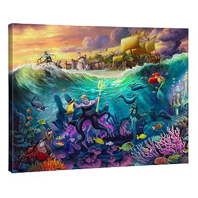 Disney's The Little Mermaid Thomas Kinkade Ursula Canvas Wall Art