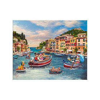 Disney's Mickey Mouse & Friends Thomas Kinkade Mickey & Minnie in Italy Canvas Wall Art