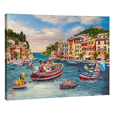 Disney's Mickey Mouse & Friends Thomas Kinkade Mickey & Minnie in Italy Canvas Wall Art