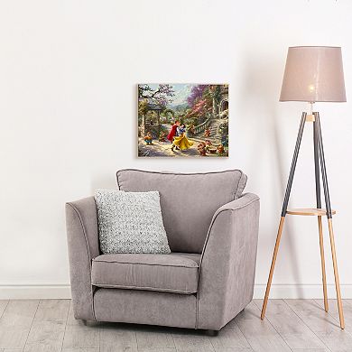 Disney's Snow White Thomas Kinkade Dancing Scene Canvas Wall Art