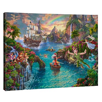 Disney's Peter Pan Thomas Kinkade Neverland Scene Canvas Wall Art