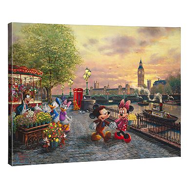Disney's Mickey Mouse & Friends Thomas Kinkade Mickey & Minnie London Canvas Wall Art