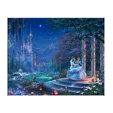 Disney's Cinderella Thomas Kinkade Disney Dancing Scene Canvas Wall Art