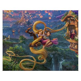 Disney's Tangled Thomas Kinkade Up In Love Canvas Wall Art