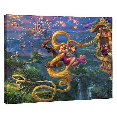 Disney's Tangled Thomas Kinkade Up In Love Canvas Wall Art