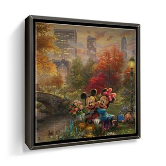 Disney's Mickey Mouse & Friends Thomas Kinkade Mickey & Minnie Sweetheart Square Canvas Wall Art
