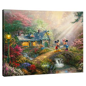 Disney's Mickey Mouse & Friends Thomas Kinkade Mickey & Minnie Sweetheart Canvas Wall Art