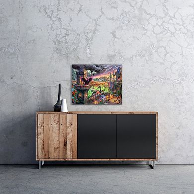 Disney's Maleficent Thomas Kinkade Castle Scene Canvas Wall Art