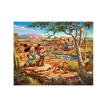 Disney's Mickey Mouse & Friends Thomas Kinkade Mickey & Minnie in The Outback Canvas Wall Art