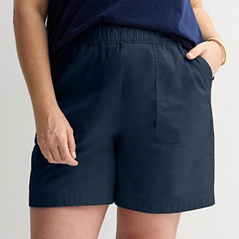 Plus Size Croft & Barrow® Pull On Twill Shorts