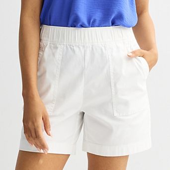 Petite Croft & Barrow® Pull On Twill Shorts