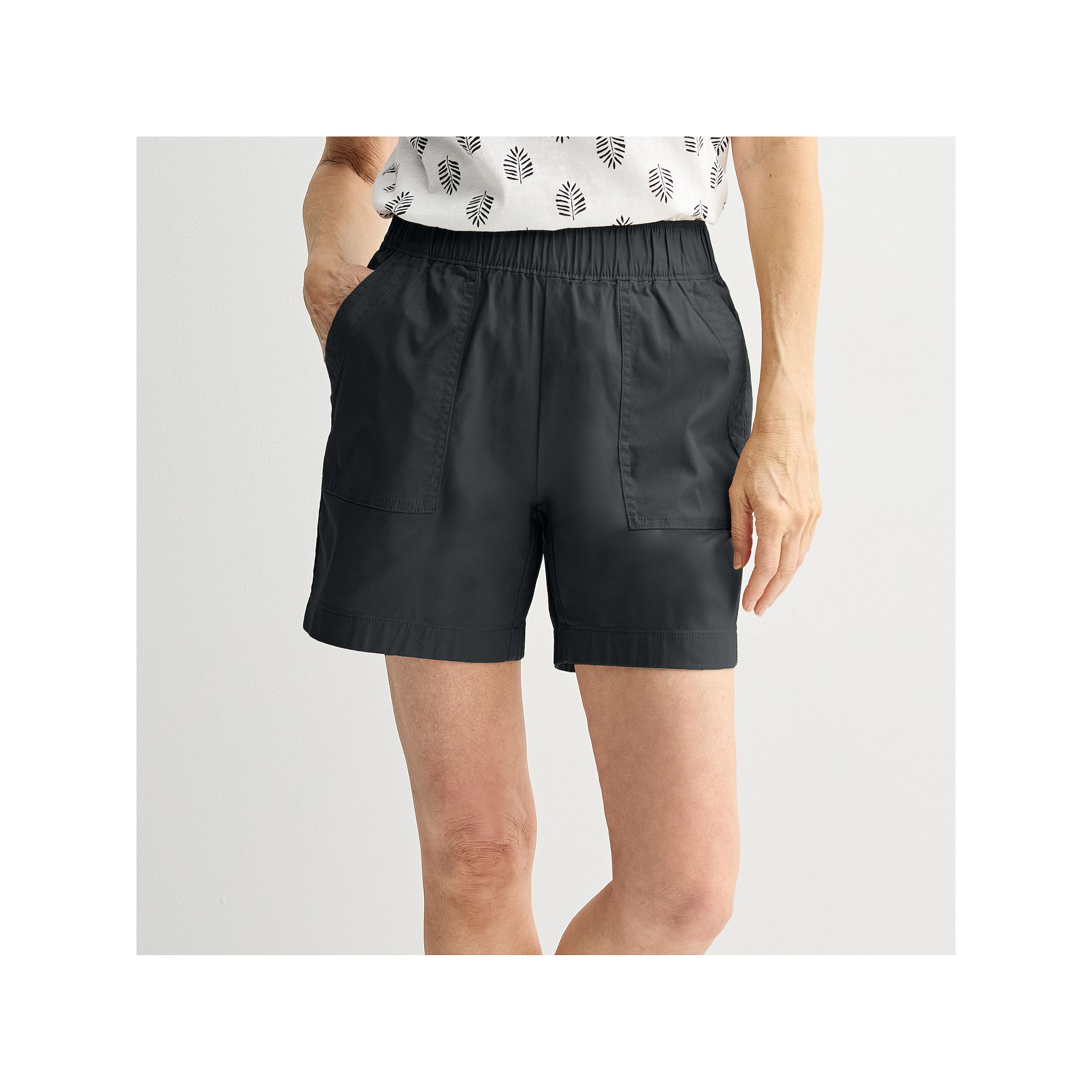 Petite Croft & Barrow® Pull On Twill Shorts, Womens, Size: XL Petite, Min