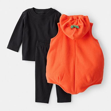 Baby Carter's 3-pc. Pumpkin Costume Set with Hooded Romper & Pants
