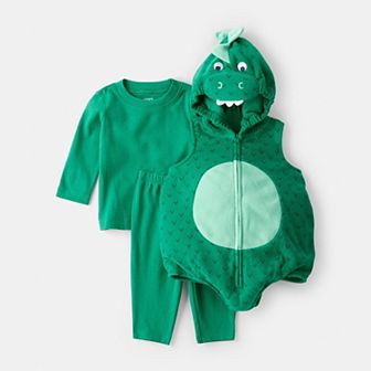 Baby Carter's 3 pc Dinosaur Costume Set with Hooded Vest, Long Sleeve Top & Pants