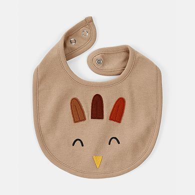 Baby Carter's Thanksgiving Turkey Cotton Bib