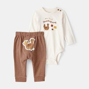 Baby Carter's "My First Thanksgiving" Long-Sleeve Bodysuit & Pant Set
