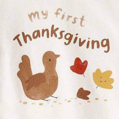 Baby Carter's My First Thanksgiving Long-Sleeve Bodysuit & Pant Set
