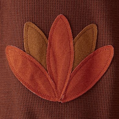 Baby Carter's Turkey Long-Sleeve Hooded Jumpsuit with Snap Closure
