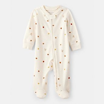 Baby Carter's Thanksgiving Print 100% Cotton Long-Sleeve 2-Way Zip Sleep & Play Pajamas
