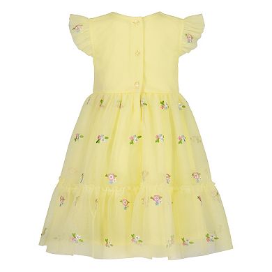 Baby & Toddler Girl Blueberi Boulevard Embroidered Mesh Tutu Dress