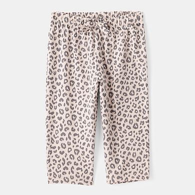 Baby Girl Carter's 2-pc. Long-Sleeve Bodysuit & Pull-On Leopard Pants Set