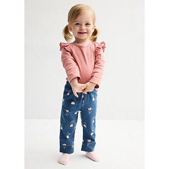 Baby Girl Carter's 2 pc Long-Sleeve Floral Bodysuit & Pant Set
