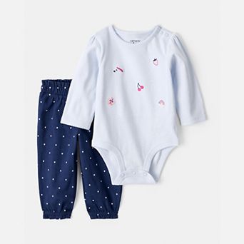 Baby Girl Carter's 2 pc Fruit Print Long-Sleeve Bodysuit & Pants Set