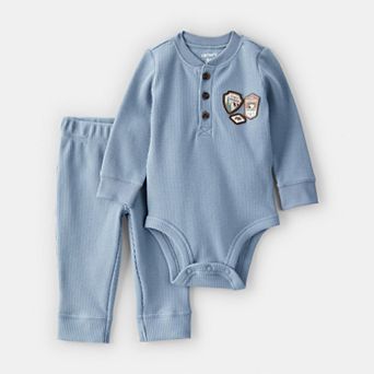 Baby Carter's 2 pc Thermal Bodysuit & Pant Set