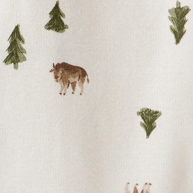 Baby Carter's 2-Piece Woodland Print Long-Sleeve Bodysuit & Quilted Pant Set