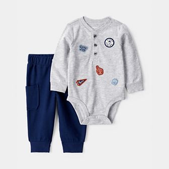 Baby Boy Carter's 2 pc Sports Long-Sleeve Bodysuit & Pant Set