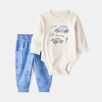 Baby Boy Carter's 2 pc Little Brother Long-Sleeve Bodysuit & Pant Set