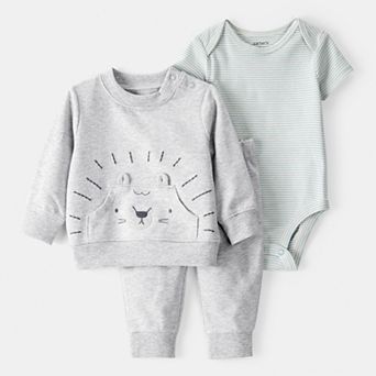 Baby Carter's 3 pc Lion Pullover, Bodysuit & Pant Set