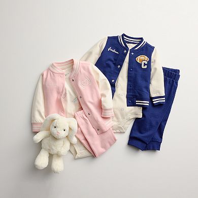 Baby Carter's 3-pc. Varsity Jacket, Bodysuit & Pants Set
