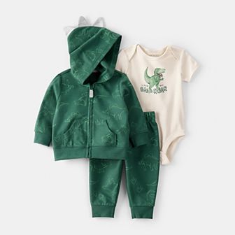 Baby Boy Carter's 3 pc "Little Guy Big Roar" Jacket, Bodysuit & Pant Set