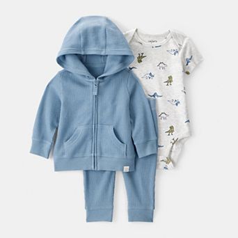 Baby Boy Carter's 3 pc Dinosaur Jacket, Bodysuit & Pant Set