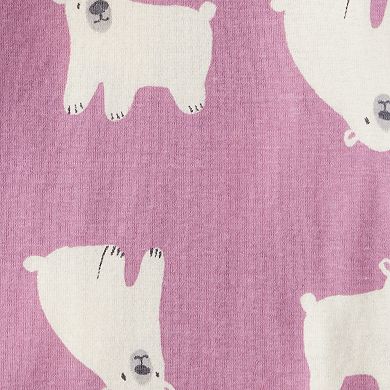 Baby Girl Carter's 4-Pack Polar Bear Print Long-Sleeve Bodysuits