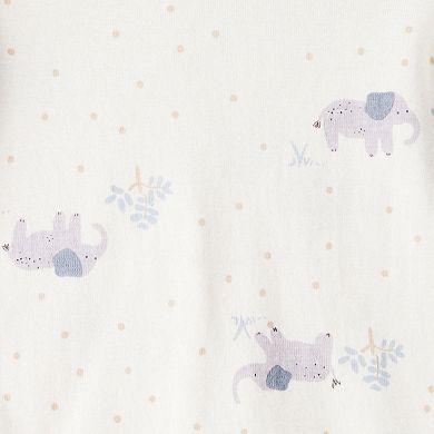Baby Carter's 4-Pack Safari Print Long-Sleeve Bodysuits