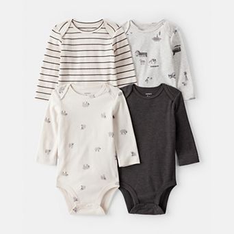 Baby Boy Carter's 4-Pack Sheep Print Long-Sleeve Bodysuits