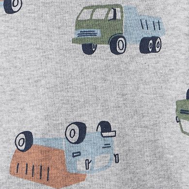 Baby Boy Carter's 4-Pack Construction Print Long-Sleeve Bodysuits