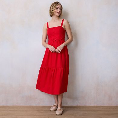 Women's LC Lauren Conrad Tiered Midi Picnic Dress