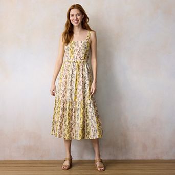 Women's LC Lauren Conrad Tiered Midi Picnic Dress