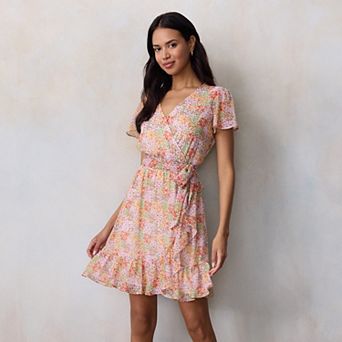 Women's LC Lauren Conrad Flutter Sleeve Wrap Dress