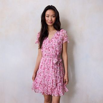 Women's LC Lauren Conrad Flutter Sleeve Wrap Dress