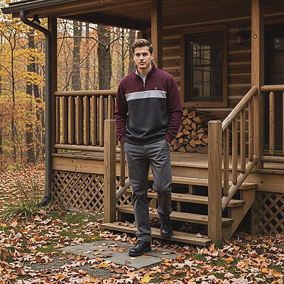 Men's IZOD Advantage Performance Quarter Zip Fleece Pullover