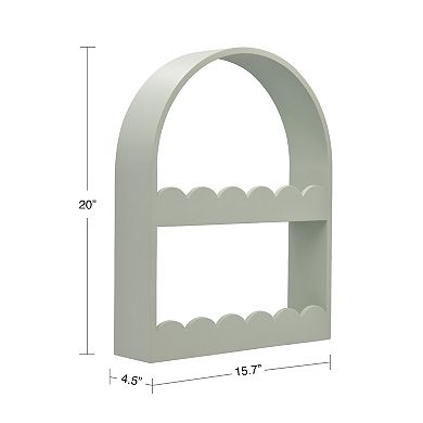 16" x 20" Scalloped 2-Tier Arched Shelf